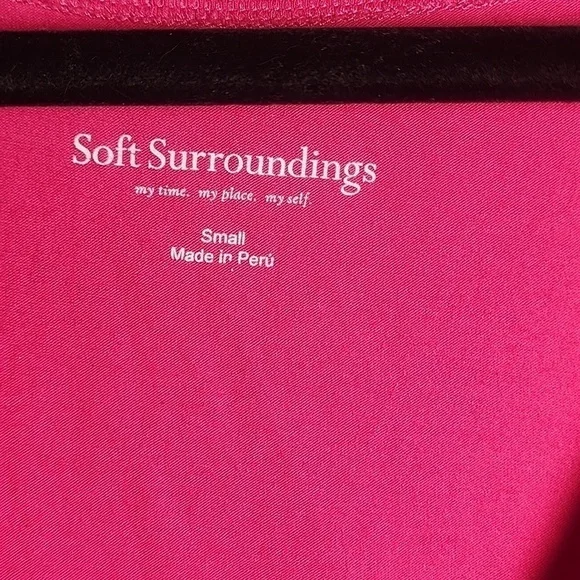 Soft Surroundings Size Small Sleeveless Deep V Neck Pink Crossover - Picture 2 of 5